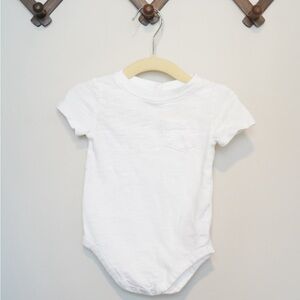 Janie and Jack White Short-Sleeve Infant Bodysuit with Pocket
